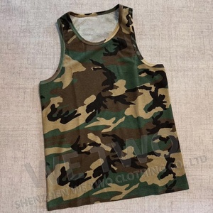 Camiseta sin mangas de camuflaje <span class=keywords><strong>t</strong></span>áctico de gran tamaño con estampado Dtg de punto de gofres, ropa de calle personalizada, camiseta sin mangas para hombre - Product Image 1