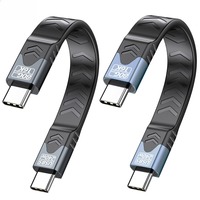 Cable USB 5 Tipo C de Función Completa FPC, 80 Gbps, 16K, PD 240 W, Thunderbolt 3/4/5, para iPhone y Portátil, Corto de 13 cm, Cable de Datos SSD