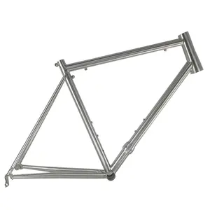 Титановая рама для шоссейного велосипеда с муфтой, качественно изготовленная рама для велосипеда, рама для шоссейного велосипеда с отверстиями
