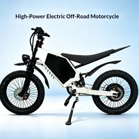 Moto électrique tout-terrain avec batterie au lithium 48V, vélo électrique 20 pouces avec moteur à moyeu arrière et cadre en acier à haute teneur en carbone