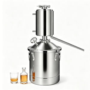 Distillateur d'alcool électrique en acier inoxydable 304 à flamme nue pour la distillation <span class=keywords><strong>de</strong></span> whisky, vodka, gin, brandy, rhum et vin <span class=keywords><strong>de</strong></span> fruits - Product Image 1