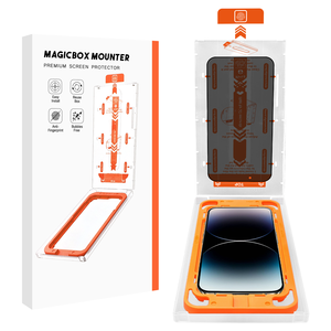 14promax/14pro/14plus/<span class=keywords><strong>14</strong></span> plein écran 9H bac sans poussière 2.5D protecteur d'écran rayonnant Anti-empreintes digitales Anti-peeping intimité - Product Image 1