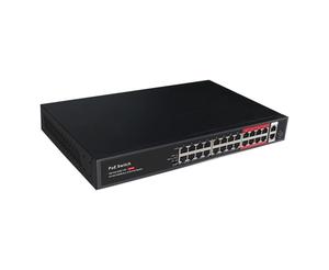 สวิตช์ PoE 10/100Mbps 16 พอร์ต แบบไม่มาตรฐาน 24V พร้อมพอร์ต SFP อัปลิงค์กิกะบิต  แหล่งจ่ายไฟ 250W สำหรับระบบกล้องวงจรปิด IP - Product Image 3