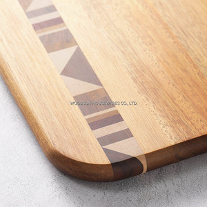 เขียงไม้ Woodsun รุ่น Geometric MOSAIC ทำจากไม้ Acacia, Black Walnut, Teak, Hard <span class=keywords><strong>Maple</strong></span> และ Rose Wood สำหรับใช้ในครัว - Product Image 3