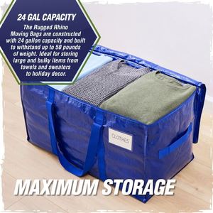 Heavy Duty Extra Large Moving <b>Bags</b> Durable Water and Puncture Resistant Winter Clothes Storage Totes for Moving <b>Bag</b> - Product Image 3