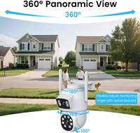 Dual Lens Dome Camera Outdoor Security with 2 Way Audio Night Vision Smart Alerts Wireless Monitoring