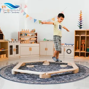 Montessori Indoor Opvouwbare Evenwichtsbalk Voor Kids Peuter Praktijk Houten Balans Balken Voor Meisjes Jongens