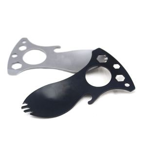 Cuillère multifonctionnelle 7-en-1 transfrontalière très vendue pour le camping et la randonnée, avec ouvre-bouteille intégré, outil EDC portable - Product Image 2