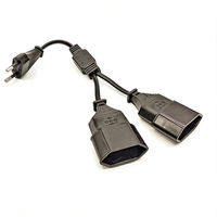 Rallonge électrique européenne 2 broches avec répartiteur 1 vers 3, câble d'alimentation mâle-femelle, 1 entrée 3 sorties, en PVC, prise Euro 2 broches