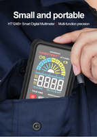 Multimètre numérique professionnel True RMS 4000 points avec fonction de maintien des données, sélection automatique de la plage, lampe torche, 600V AC/DC, 4 chiffres