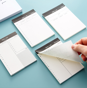 Bloc de notas personalizado barato, lista de pedidos de bloc de notas, lista de verificación de bloc de notas con horario diario - Product Image 2