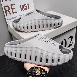 Chaussures de massage modernes à semelle épaisse en EVA, confortables et rehaussantes, pour l'extérieur, type pantoufles à enfiler pour adultes - Product Image 4