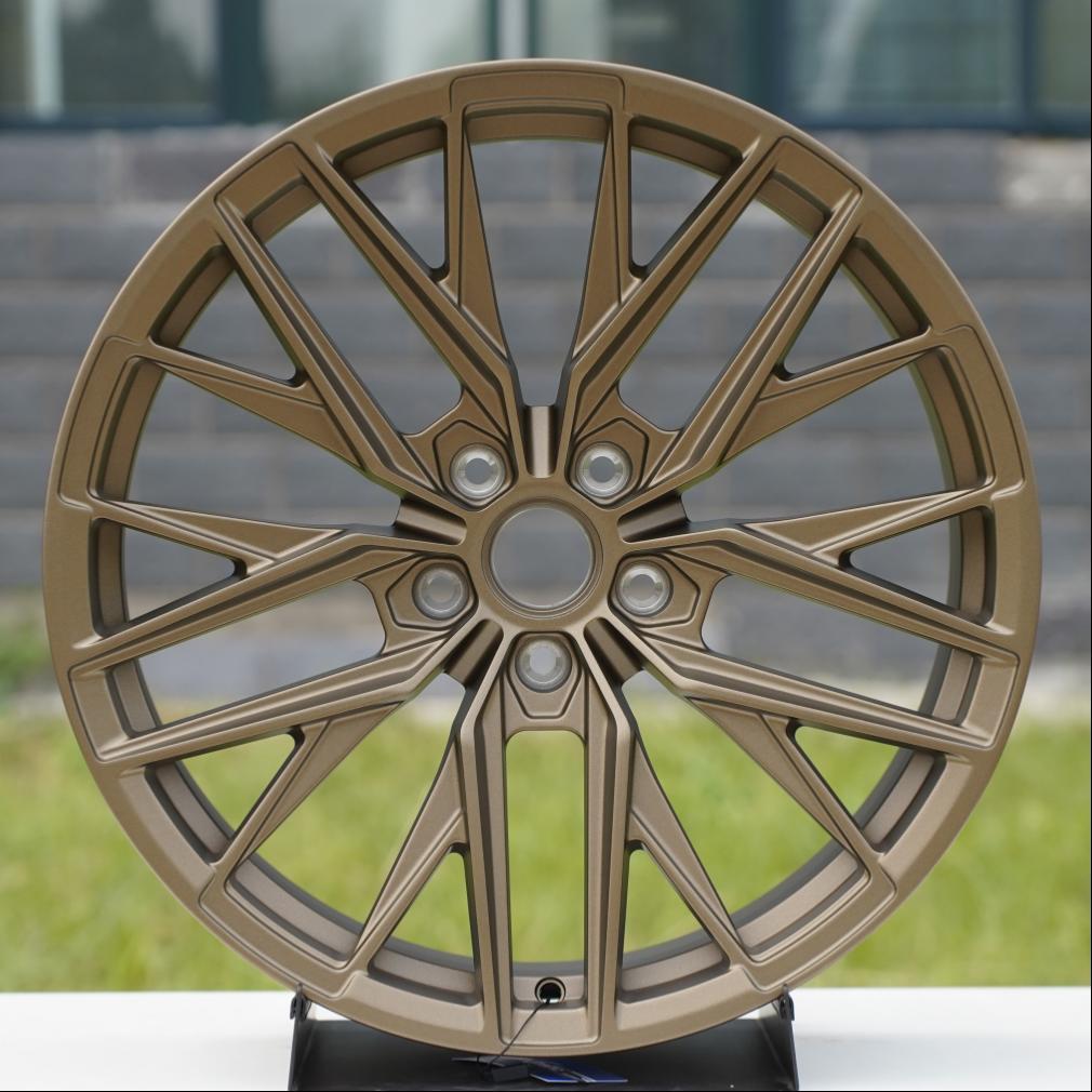 Forged Performance Deep-Dish Concave Brushed Titanium Wheels 22-24" | Custom Fitment for Coupe & Sports Car forged aluminum wheel