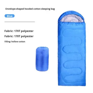 Sacco a pelo per adulti da campeggio all'aperto invernale busta per escursioni da viaggio a prova di sporco in poliestere resistente - Product Image 5