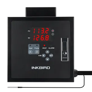 INKBIRD Pengontrol Temperatur, Pompa Pemanas & Air PID, IPB-26 30A/240V Pra-kabel Digital Pembuat Bir Rumah