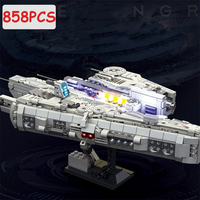 Reobrix 786 858PCS Space Battleship Spaceship Artillery Ship Missile MOC Model Bricks DIY Toys Plastic Building Block Sets