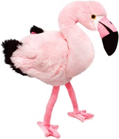 Flamant rose en peluche animal en peluche de 13 pouces avec coussin chauffant flamant rose doux lavande avec flamant rose en peluche chaud au micro-ondes de blé humide