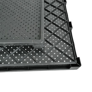 Agri pembibitan putih hijau hitam biru warna kustom plastik dasar datar nampan penyemaian nasi - Product Image 4