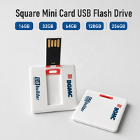 Clé USB carrée personnalisée en forme de mini-carte, petite clé USB cube format carte de visite, 8 Go/16 Go/32 Go/64 Go/128 Go, chiffrée, avec boîte cadeau, garantie 3 ans