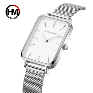 Hannah Martin Factory Private Label Custom Luxury Women Stainless Steel Analog Wristwatch Wholesale <strong>Rectangle</strong> Case Quartz <strong>Watch</strong> - Product Image 3
