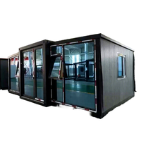 Maison conteneur pliable de luxe, modulaire préfabriquée extensible de 20 pieds, insonorisée, hiverisée, ignifuge et résistante au vent, pour hôtel