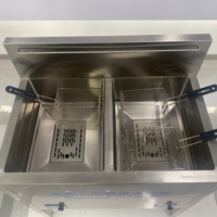 Friteuse électrique double cuve Hansu 40L avec affichage numérique de la température, 6000W, équipement de restauration commerciale