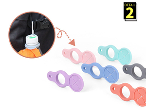 Creative Water Bottle Shape Silicone Carabiner <b>Key</b> <b>Holder</b> 6 Color Option Functional Buckle for Backpack Outdoor - Product Image 5