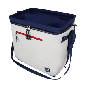 SENDA EVA Insulated Cooler Bag 15L Polyester Waterproof Camouflage Zipper Closure Portable Outdoor Use Keep Cold Blue W - Product Image 1