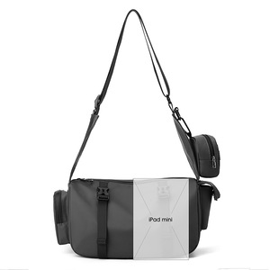 Men's Crossbody Bag Large Capacity Adjustable Strap Solid Color Fitness Travel Shoulder Bag - Product Image 2