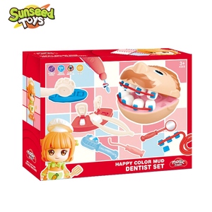 Ensemble de jeu d'imitation pour enfants Sunseed Little Dentist avec outils de dentiste, perceuse, jouets à remplir et pâte à modeler en plastique et argile non toxique - Product Image 6