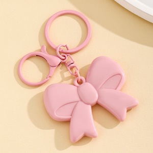 Korean Acrylic Candy Color <b>Bow</b> Keychain Cute Solid Color <b>Bow</b> Bag Charm Fashion Key Pendant for Car Backpack Women Girls <b>Gift</b> - Product Image 4