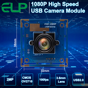 Elp 1080P USB Webcam mô-đun 2MP OV2710 cảm biến, 120fps tốc độ cao máy ảnh, Full HD Plug & Play <span class=keywords><strong>UVC</strong></span> Camera mô-đun cho PC/máy tính xách tay - Product Image 2