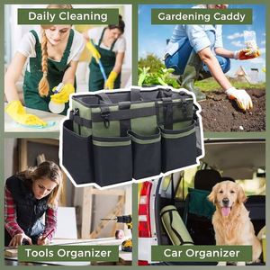 Organisateur de nettoyage portable BSCI avec poignée et bretelles pour les femmes de ménage, sac de rangement pour outils de nettoyage automobile - Product Image 5