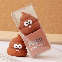Caca mignon dessin animé étudiant papeterie Portable Mini taille-crayon