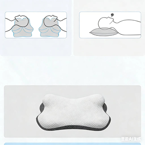 Oreiller cervical ergonomique réglable en mousse à mémoire de forme, soulagement des douleurs cervicales et housse respirante pour les dormeurs à domicile - Product Image 2
