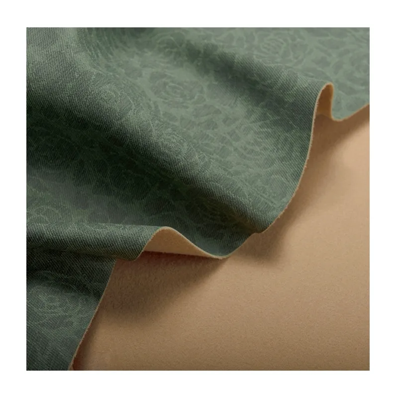 Rosa Denim Semi PU finta pelle sintetica rotoli di tessuto artificiale materiale per la fabbricazione di scarpe borse a portafoglio