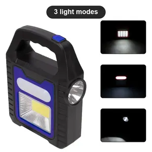 Linterna Solar LED COB de Alta Luminosidad con Salida USB, Resistente al Agua IP65, Luz Diurna de 6000K, Batería de Litio - Seguridad para Campamento y Exteriores - Product Image 2