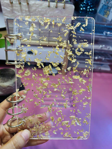 A5 A6 6 فتحات غطاء دفتر مياه شفاف مموج أكريليك مع دعم حجم وشكل مخصص غلاف دفتر أكريليك الموثق - Product Image 4