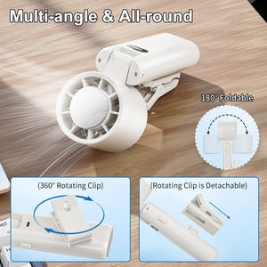 Ventilador de Mano Portátil Recargable USB de 3600mAh, Mini Ventilador Plegable Tipo Paraguas con Cinco Velocidades y Motor sin Escobillas de Bajo Consumo - Product Image 4