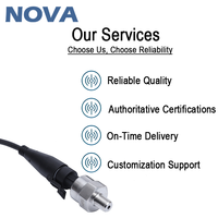 NOVA 100PSI Transmitter Tekanan Air, Udara, dan Oli, Kit Sensor Tekanan Bahan Stainless Steel