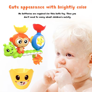 Ensemble <span class=keywords><strong>de</strong></span> jouets aquatiques rotatifs pour baignoire pour enfants, adorable singe pulvérisateur, moulin à vent étoile, compagnon <span class=keywords><strong>de</strong></span> <span class=keywords><strong>bain</strong></span> pour bébés <span class=keywords><strong>de</strong></span> <span class=keywords><strong>18</strong></span> <span class=keywords><strong>mois</strong></span> et plus - Product Image 6