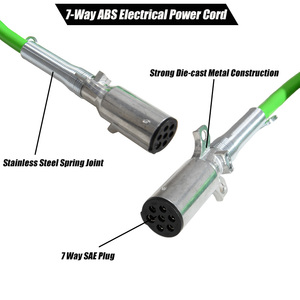 <span class=keywords><strong>Cable</strong></span> Eléctrico en Espiral de <span class=keywords><strong>7</strong></span> Vías para <span class=keywords><strong>Remolque</strong></span> con Manguera de Freno Reforzada con DOT, Línea de Freno de Alta Resistencia para Sistemas de Frenos de <span class=keywords><strong>Remolque</strong></span> - Product Image 3