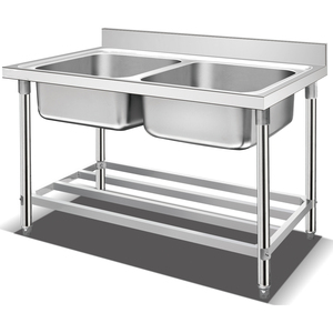 Mesa de Lavado de Platos Industrial y Comercial de Acero Inoxidable para Cocina, Banco de Trabajo para Platos Sucios, Fabricada en Australia - Product Image 1