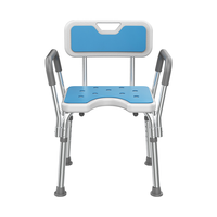 Chaise de douche portable imperméable et antidérapante avec hauteur réglable, chaise de douche en aluminium