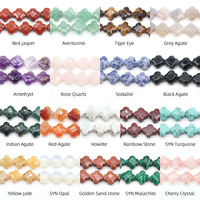 Perles en vrac accessoires de bijoux à bricoler soi-même pierre naturelle 11-13mm pierre précieuse à facettes trèfle à quatre feuilles perles de fleur