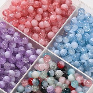 Mixed Color Glass <b>Beads</b> Round Loose <b>Beads</b> For Jewelry Making DIY Bracelet Material <b>Kit</b> Wholesale - Product Image 1