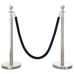 Evento Car Show tappeto rosso palla decorativa Top Steel VIP Queue Way Poles Stanchion Post barriere in corda di velluto - Product Image 6