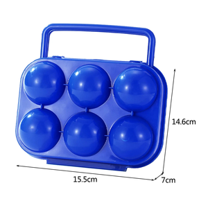 6-Grid Camping <b>Egg</b> Box Shockproof <b>Egg</b> Protection Boxes Dropproof Portable <b>Egg</b> Container Non-slip with Handle for Kitchen - Product Image 2