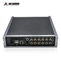 Amplificateur DSP de voiture AK-D24 8x40W RMS, sortie RCA 10 canaux, 24 bits 48kHz, SNR>105dB, USB OTG