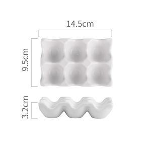 Moule <span class=keywords><strong>en</strong></span> céramique pour le rangement et le défilement des œufs dans le réfrigérateur de cuisine - Product Image 3